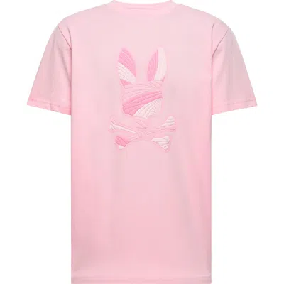 Psycho Bunny Baxter Embroidered Graphic T-shirt In Romance Rose