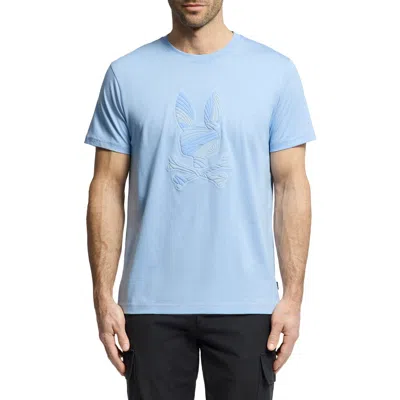 Psycho Bunny Baxter Embroidered Graphic T-shirt In Serenity