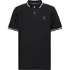Psycho Bunny Baxter Tipped Pima Cotton Piqué Polo In Black