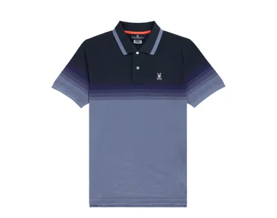 Psycho Bunny Bayles Ombre Polo Big Country Blue Shirt B6k301q1pc-bcu