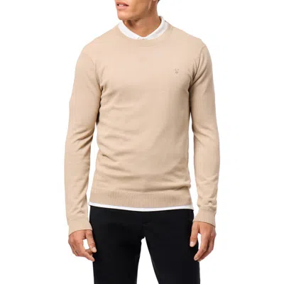 Psycho Bunny Belmore Cotton Crewneck Sweater In Stone