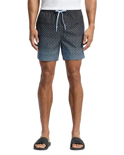 Psycho Bunny Bendigo Allover Print 5.75 Swim Trunks In Evening Blue