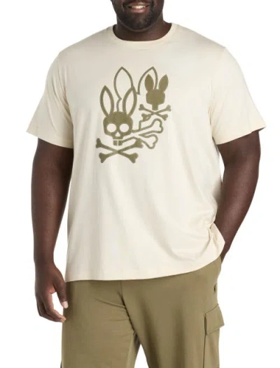 Psycho Bunny Big & Tall Aussie Graphic Tee In White