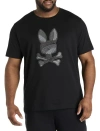 Psycho Bunny Baxter Embroidered Graphic T-shirt In Black