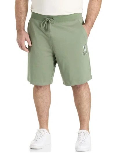 Psycho Bunny Big & Tall Baxter Embroidered French Terry Shorts In Green