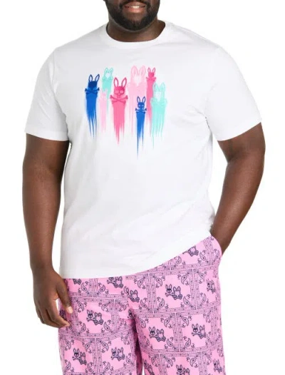 Psycho Bunny Big & Tall Cosma Graphic Tee In White