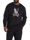 Psycho Bunny Big & Tall Dante Crewneck Sweatshirt In Black