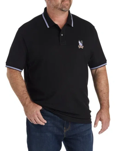Psycho Bunny Big & Tall Dante Polo Shirt In Black