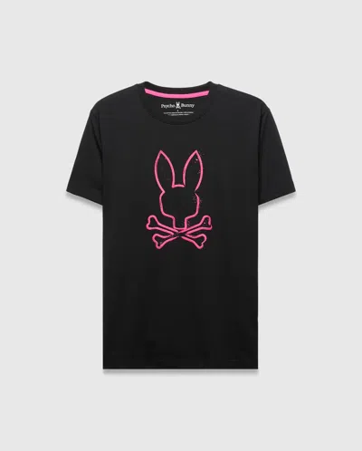 Psycho Bunny Big And Tall Duncan Graphic Tee In Black