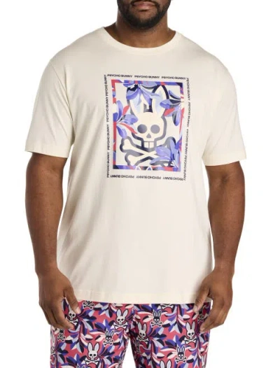 Psycho Bunny Big & Tall Florian Graphic Tee In White