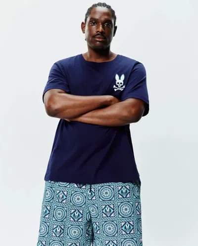 Psycho Bunny Big And Tall Frank Back Graphic Tee In Blue