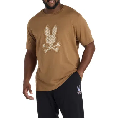 Psycho Bunny Big & Tall Johnny Graphic T-shirt In Brown