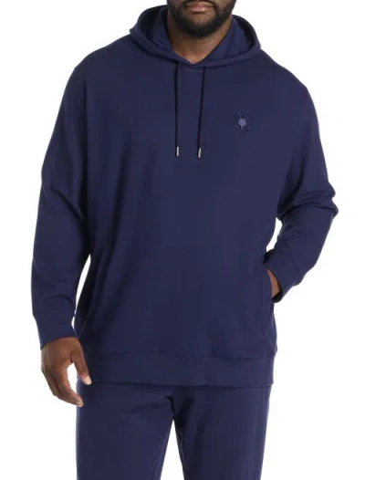 Psycho Bunny Big & Tall Kai Textured Hoodie In Blue