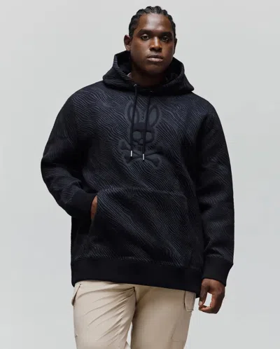 Psycho Bunny Big And Tall Kendrick Textured Hoodie In Black