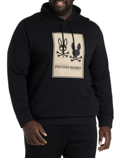 Psycho Bunny Big & Tall Monroe Hoodie In Black