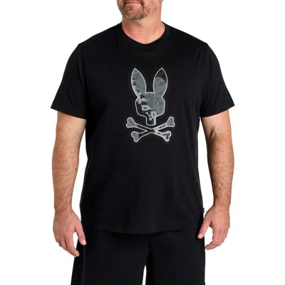 Psycho Bunny Big & Tall Olivier Graphic Tee In Black