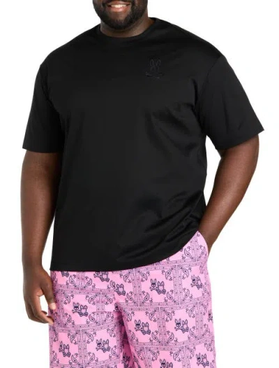 Psycho Bunny Big & Tall Oscar Relaxed-fit Graphic Tee In Black