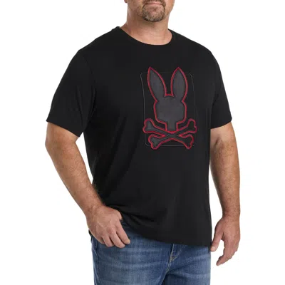 Psycho Bunny Big & Tall Pierce Graphic Tee In Black