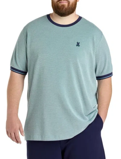 Psycho Bunny Big & Tall Quinton Textured T-shirt In Green