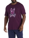 Psycho Bunny Big & Tall Rowan Graphic Tee In Purple