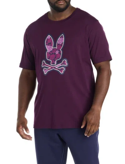 Psycho Bunny Big & Tall Rowan Graphic Tee In Purple