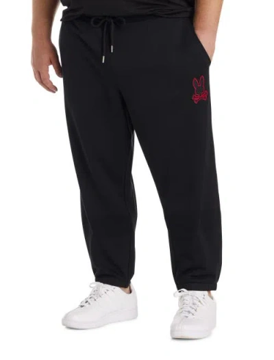 Psycho Bunny Big & Tall Sayer Embroidered Sweatpants In Black