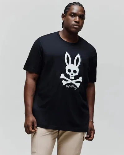 Psycho Bunny Big And Tall Tate Bunny Graphic Tee In Black