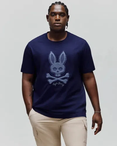 Psycho Bunny Big And Tall Tate Bunny Graphic Tee In Blue