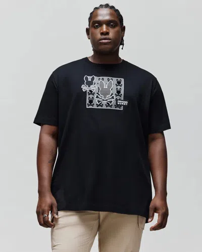 Psycho Bunny Big And Tall Varen Graphic Tee In Black