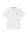 Psycho Bunny Boys' Norbury Tipped Tee - Little Kid, Big Kid In White