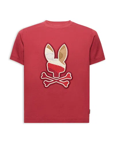 Psycho Bunny Boys' Dante Bunny Graphic Tee - Little Kid, Big Kid In Red
