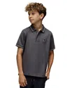 Psycho Bunny Boys' Hart Pima Cotton Pique Polo Shirt - Little Kid, Big Kid In Gray