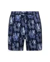 Psycho Bunny Boys' Olden Printed Swim Trunks - Little Kid, Big Kid In Blue