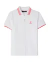 Psycho Bunny Boys' Queensbury Pique Polo Shirt - Little Kid, Big Kid In White