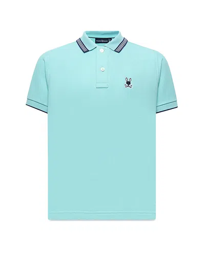 Psycho Bunny Boys' Tavian Pique Polo - Little Kid, Big Kid In Blue