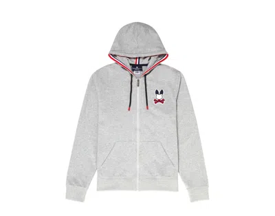 Psycho Bunny Brancote Heather Grey/navy/red/white Men's Hoodie B6h802j1co-hgy
