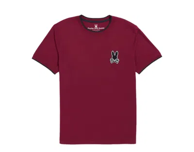 Psycho Bunny Cotton T-shirt In Burgundy