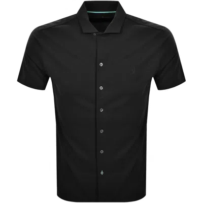 Psycho Bunny Bryan Camp Collar Shirt Black