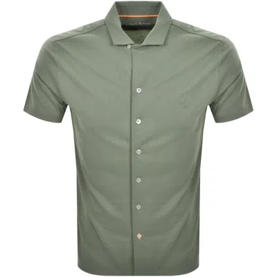 Psycho Bunny Bryan Camp Collar Shirt Green