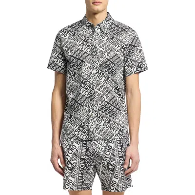 Psycho Bunny Capri Stretch Poplin Button-up Shirt In Multi