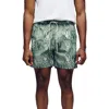 Psycho Bunny Chuck Bunny Print Swim Trunks In Green