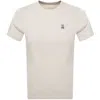 Psycho Bunny Lassic Short Sleeve Embroidered Logo Tee In Beige