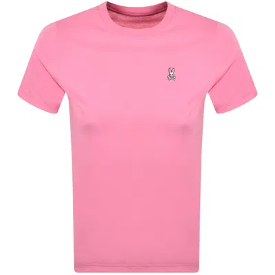 Psycho Bunny Classic Crew Neck T Shirt Pink