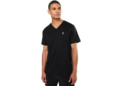 Psycho Bunny Classic V-neck Tee Men's T Shirt Black: 2xl (us Men's 8)