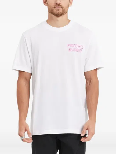Psycho Bunny Claude T-shirt In White