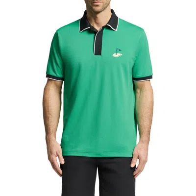 Psycho Bunny Clayton Piqué Performance Polo In Green