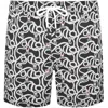 Psycho Bunny Cyrus Print Swim Shorts Black In Black