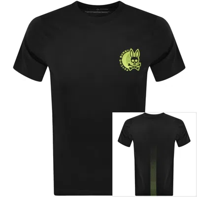 Psycho Bunny Dan Sport Logo T Shirt Black