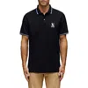 Psycho Bunny Dante Tipped Pima Cotton Piqué Polo In Black