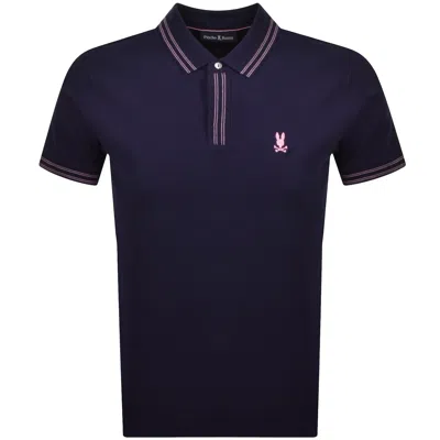 Psycho Bunny Dax Pique Polo T Shirt Navy In Blue
